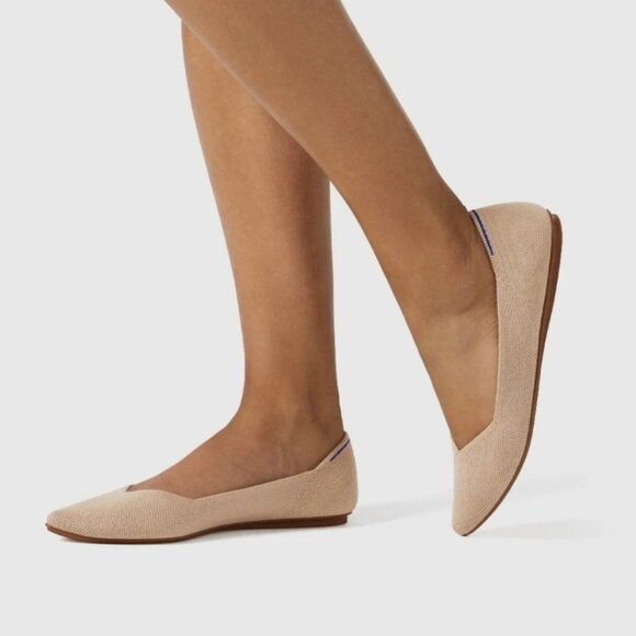 Rothy’s Merino Camel Points Pointed Toe Knit Flats Limited Edition Size 8.5 NWOB - Picture 1 of 16